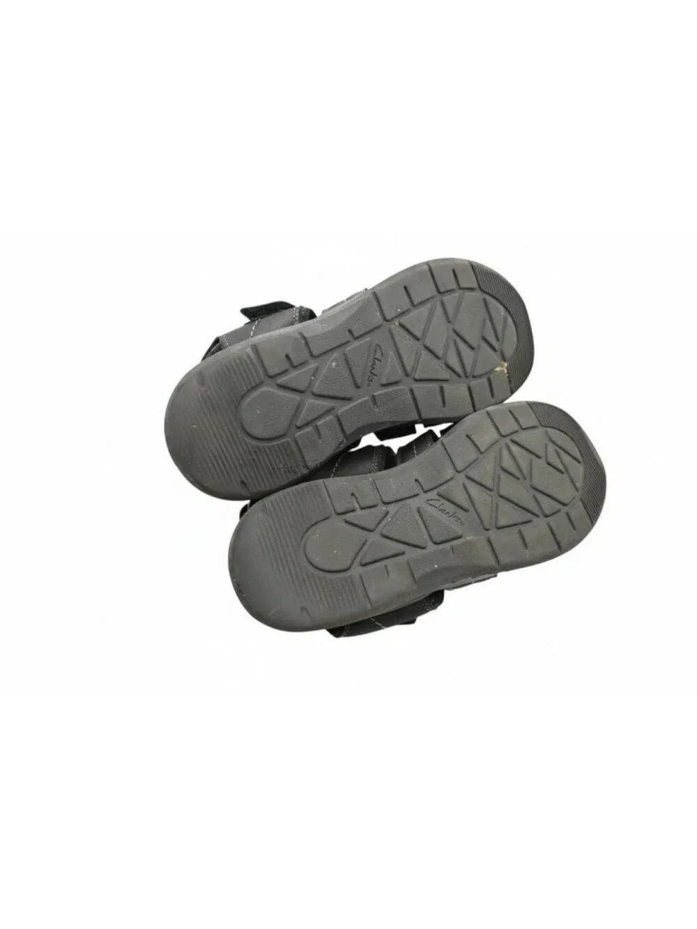 Clarks Walkford Fish Fisherman Sandals Sz 11 Black Tumbled Hook & Loop Comfort
